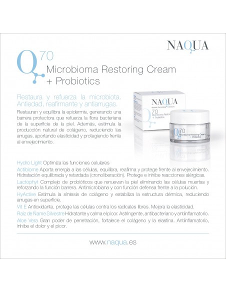 Naqua Q70 crema microbioma restoring+probiotics